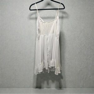 Elegant White Lace Trim Dress